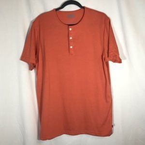 Levi’s Henley T-Shirt Button Front Red Tag Salmon